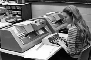 keypunch operator in the late 1960